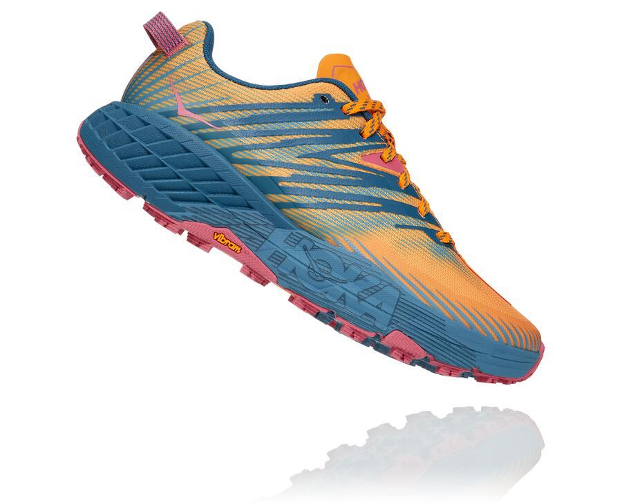 Hoka One One Trail Schoenen Dames - Speedgoat 4 - Blauw - KZ6940527